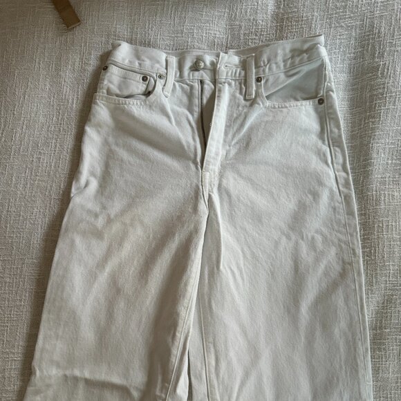 Madewell High-Ride Wide-Leg Jeans - White - Picture 1 of 5